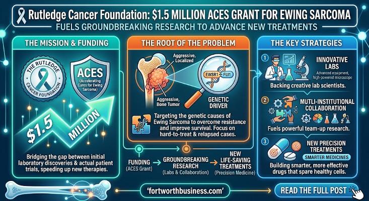 Rutledge Cancer Foundation Awards $1.5 Million Grant To Fuel Groundbreaking Research to Advance New Treatments for Ewing Sarcoma